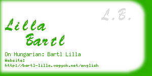lilla bartl business card